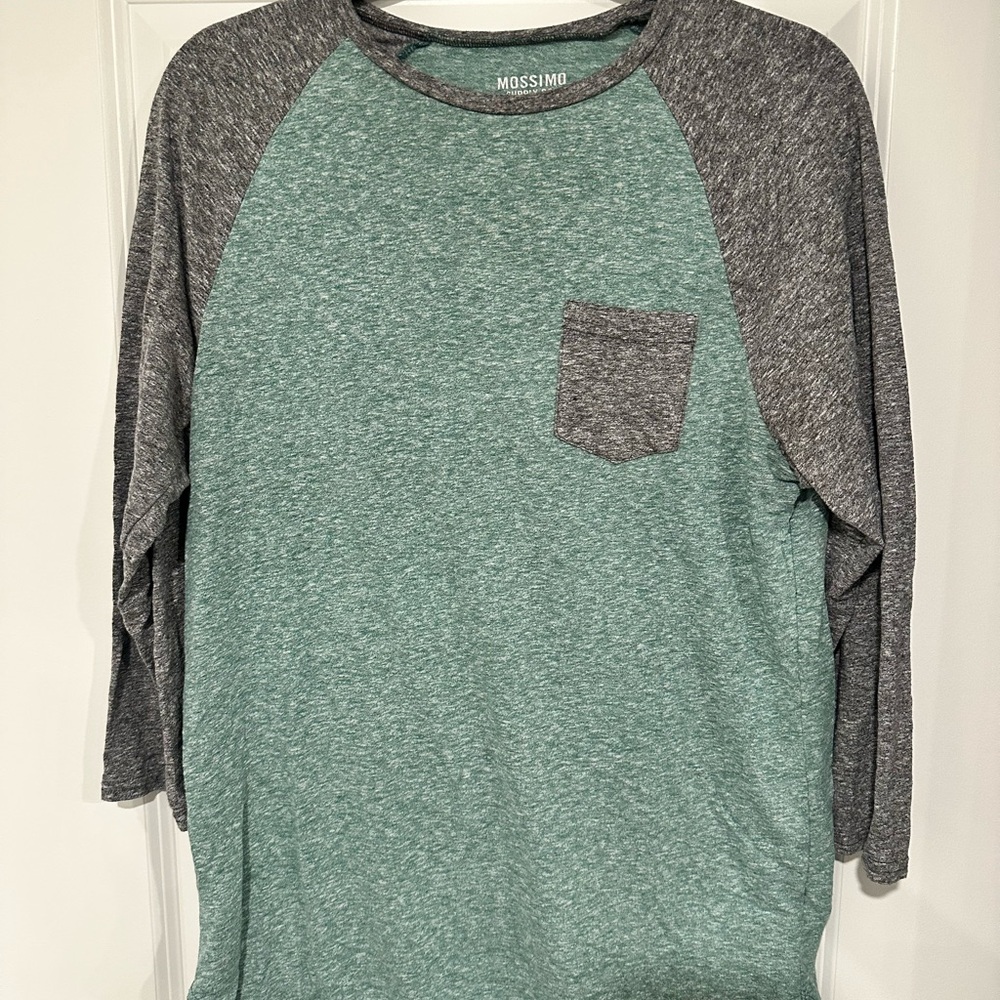 Mossimo Supply Co. Heathered Green and Gray Tee